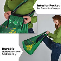 Cook Islands Christmas Grocery Bag Seashell Xmas Tree Tribal Waves - Polynesian Pride