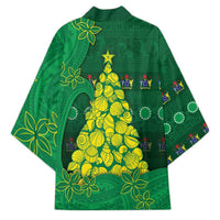 Cook Islands Christmas Kimono Seashell Xmas Tree Tribal Waves - Polynesian Pride