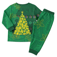 Cook Islands Christmas Pajama Set Seashell Xmas Tree Tribal Waves DT05 - Polynesian Pride