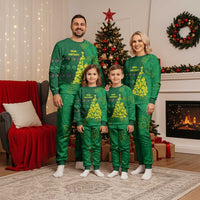 Cook Islands Christmas Pajama Set Seashell Xmas Tree Tribal Waves DT05 - Polynesian Pride