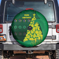Cook Islands Christmas Spare Tire Cover Seashell Xmas Tree Tribal Waves - Polynesian Pride