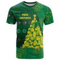 Cook Islands Christmas T Shirt Seashell Xmas Tree Tribal Waves - Polynesian Pride