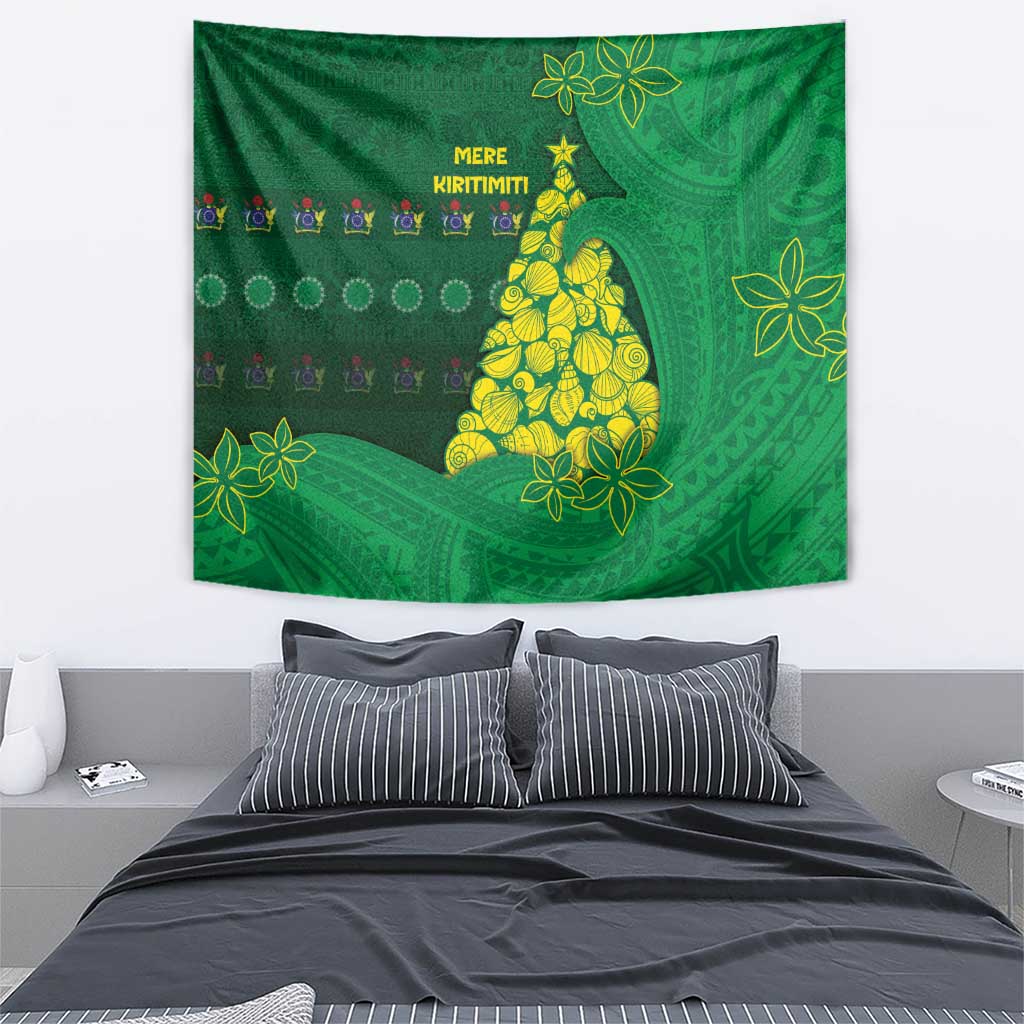 Cook Islands Christmas Tapestry Seashell Xmas Tree Tribal Waves DT05 - Polynesian Pride