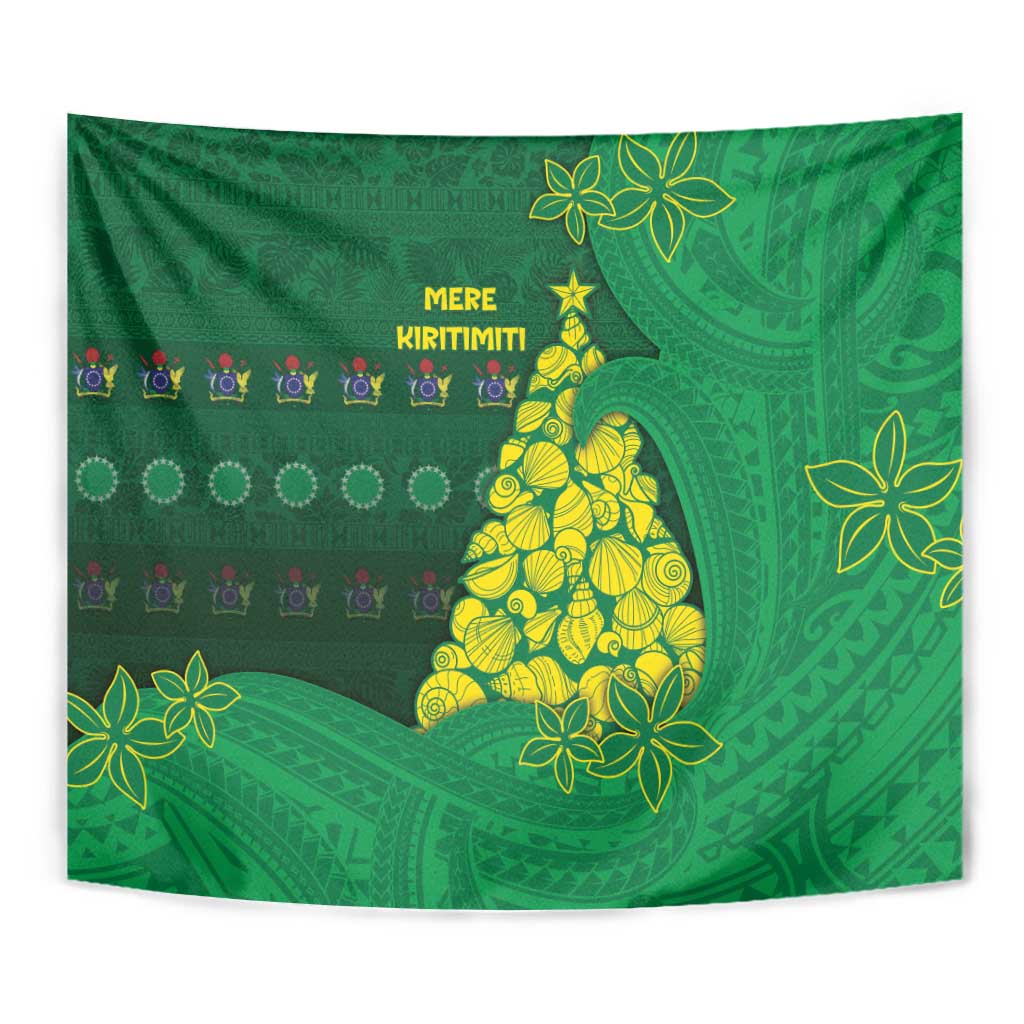 Cook Islands Christmas Tapestry Seashell Xmas Tree Tribal Waves DT05 - Polynesian Pride