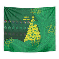 Cook Islands Christmas Tapestry Seashell Xmas Tree Tribal Waves DT05 - Polynesian Pride