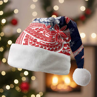 Wallis And Futuna Christmas Santa Hat Seashell Xmas Tree Tribal Waves - Polynesian Pride