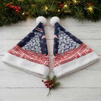 Wallis And Futuna Christmas Santa Hat Seashell Xmas Tree Tribal Waves - Polynesian Pride