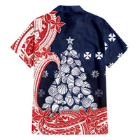 Wallis And Futuna Christmas Hawaiian Shirt Seashell Xmas Tree Tribal Waves DT05 - Polynesian Pride