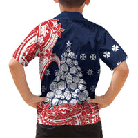 Wallis And Futuna Christmas Hawaiian Shirt Seashell Xmas Tree Tribal Waves DT05 - Polynesian Pride
