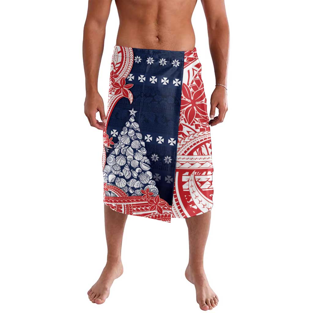 Wallis And Futuna Christmas Lavalava Seashell Xmas Tree Tribal Waves - Polynesian Pride