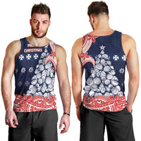 Wallis And Futuna Christmas Men Tank Top Seashell Xmas Tree Tribal Waves - Polynesian Pride