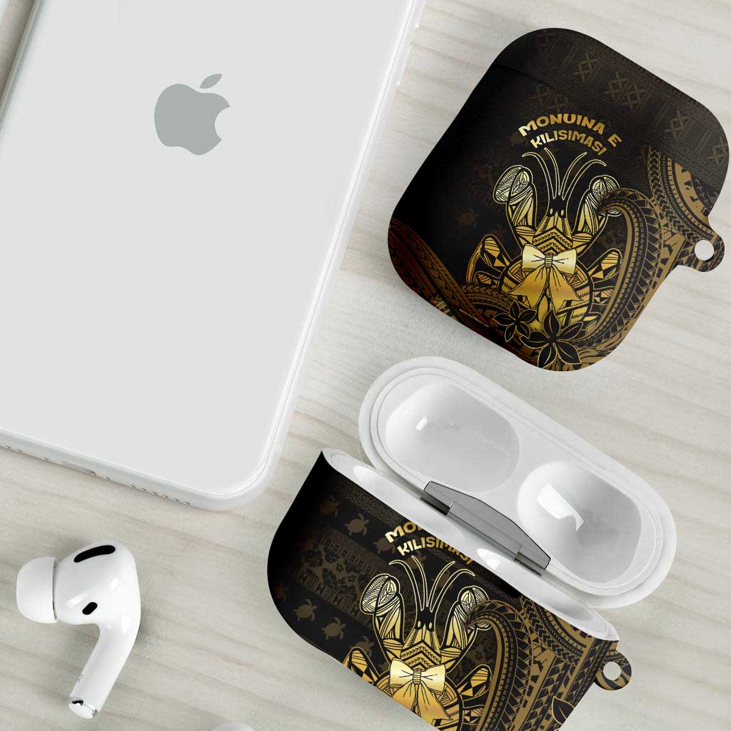 Niue Christmas AirPods Case Niuean Crab Xmas Tribal Waves - undefined