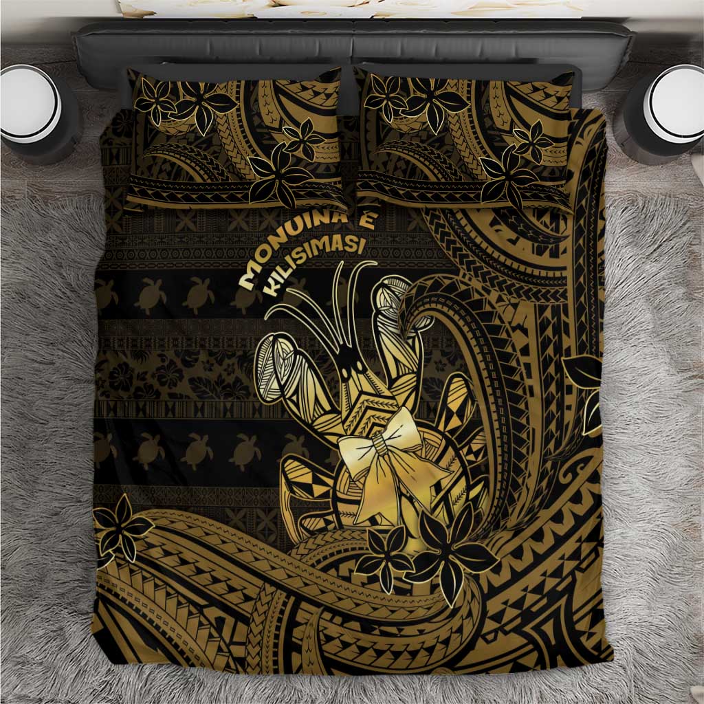 Niue Christmas Bedding Set Niuean Crab Xmas Tribal Waves - Polynesian Pride