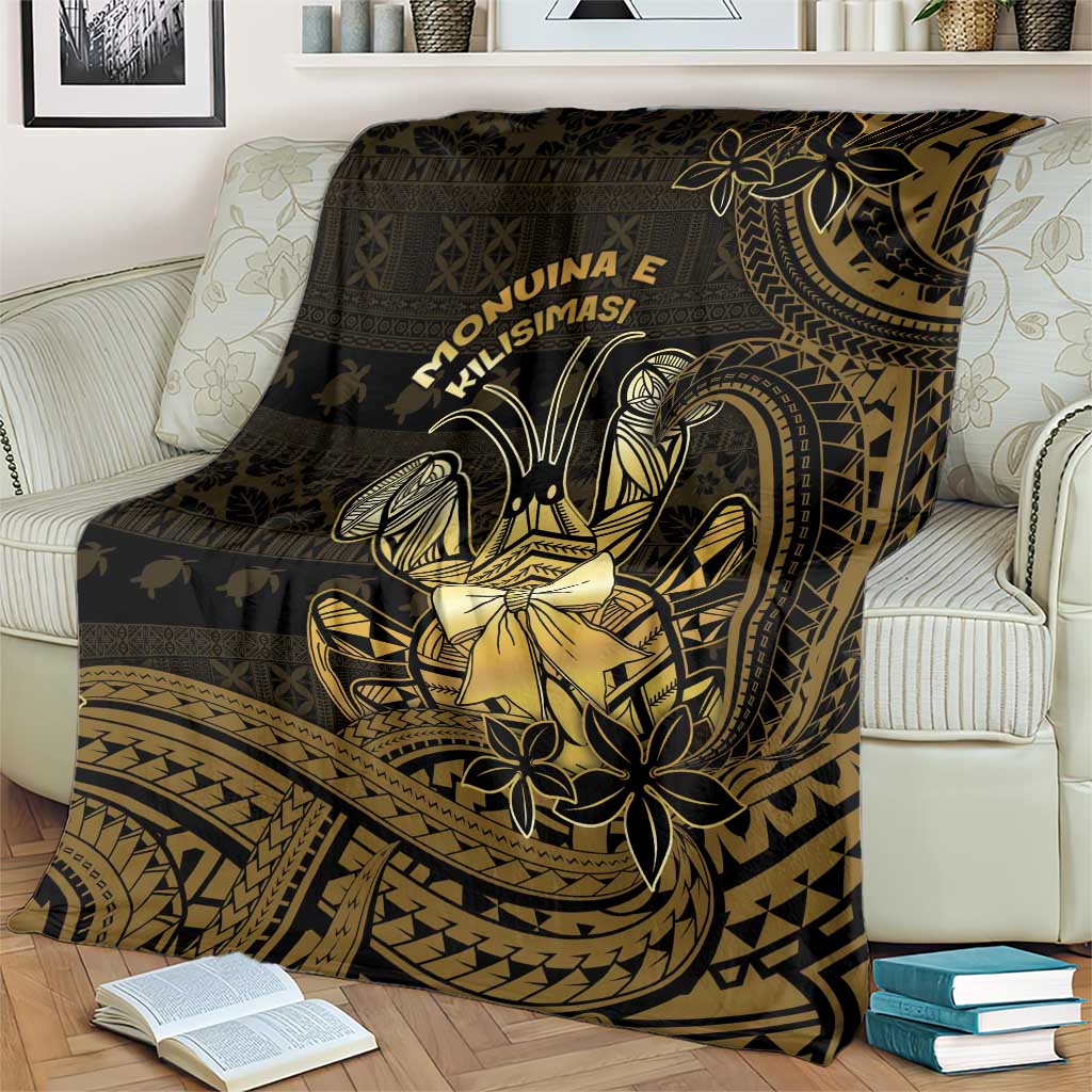 Niue Christmas Blanket Niuean Crab Xmas Tribal Waves - Polynesian Pride