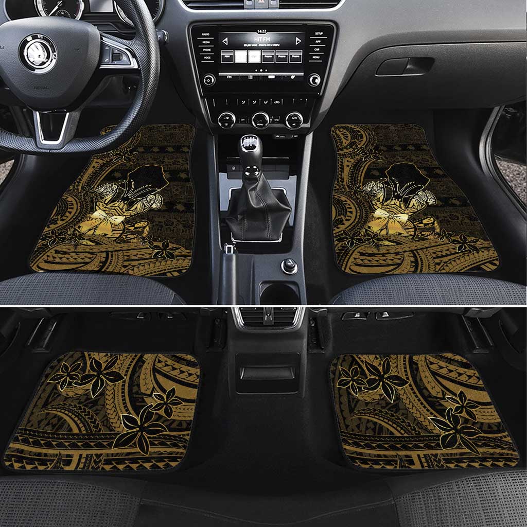 Niue Christmas Car Mats Niuean Crab Xmas Tribal Waves - Polynesian Pride
