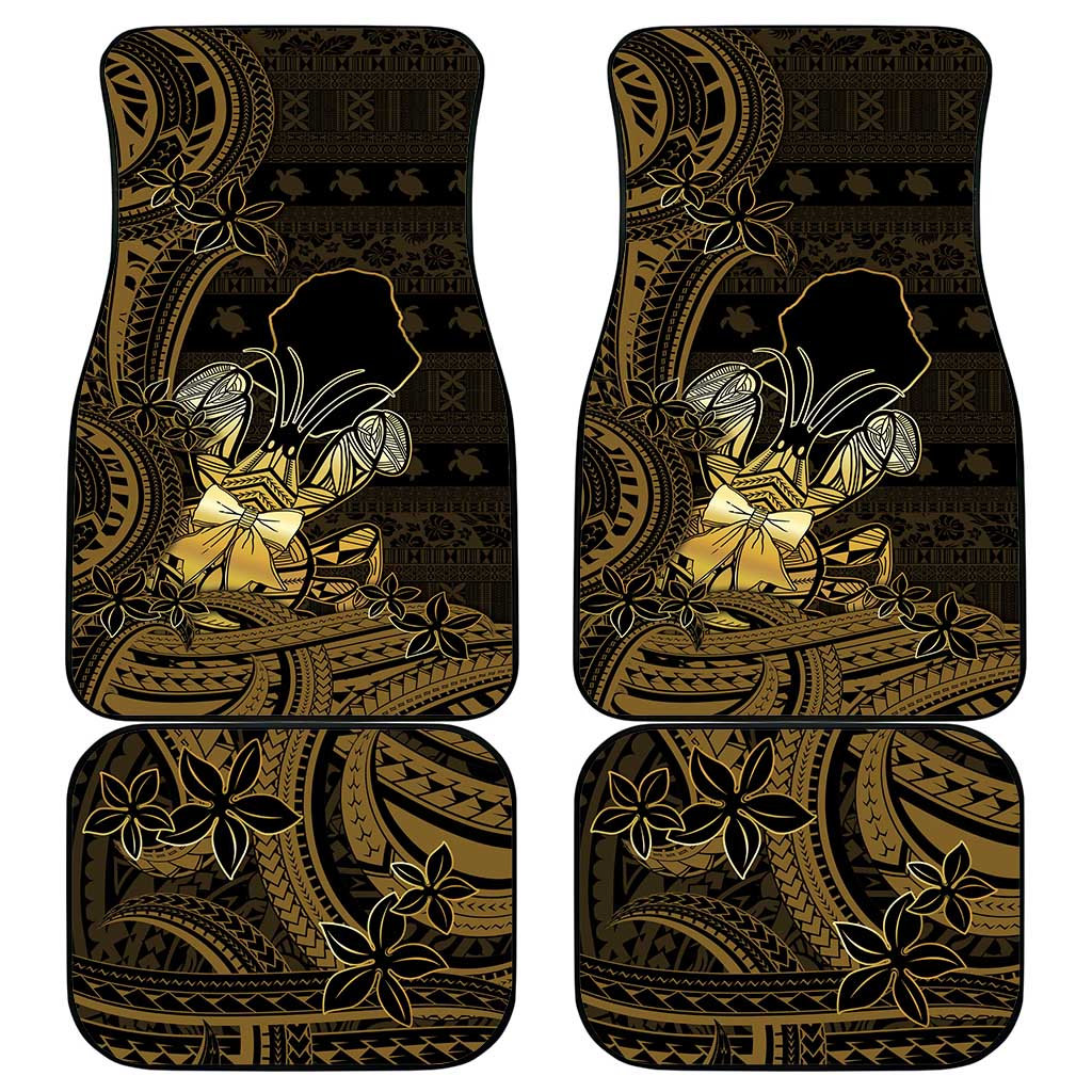 Niue Christmas Car Mats Niuean Crab Xmas Tribal Waves - Polynesian Pride
