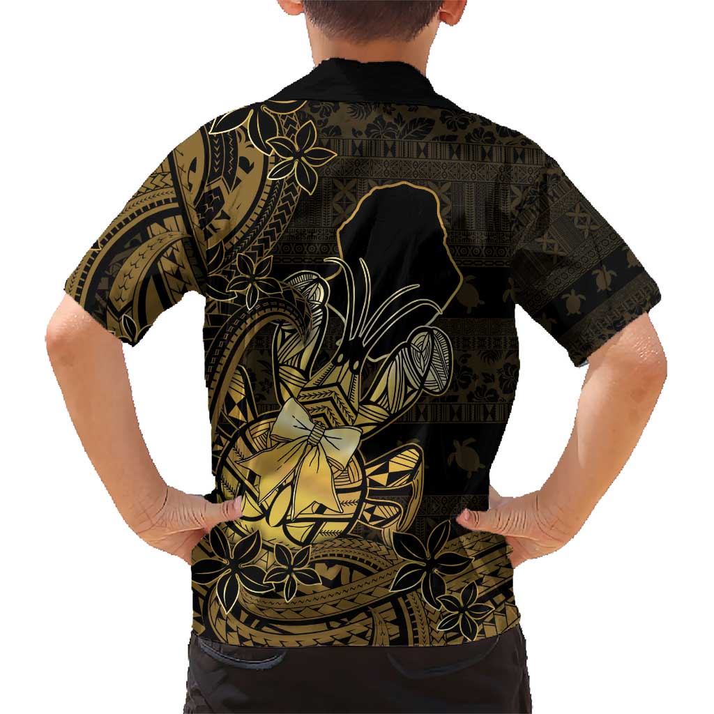 Niue Christmas Family Matching Short Sleeve Bodycon Dress and Hawaiian Shirt Niuean Crab Xmas Tribal Waves - Polynesian Pride