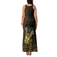Niue Christmas Family Matching Tank Maxi Dress and Hawaiian Shirt Niuean Crab Xmas Tribal Waves DT05 - Polynesian Pride