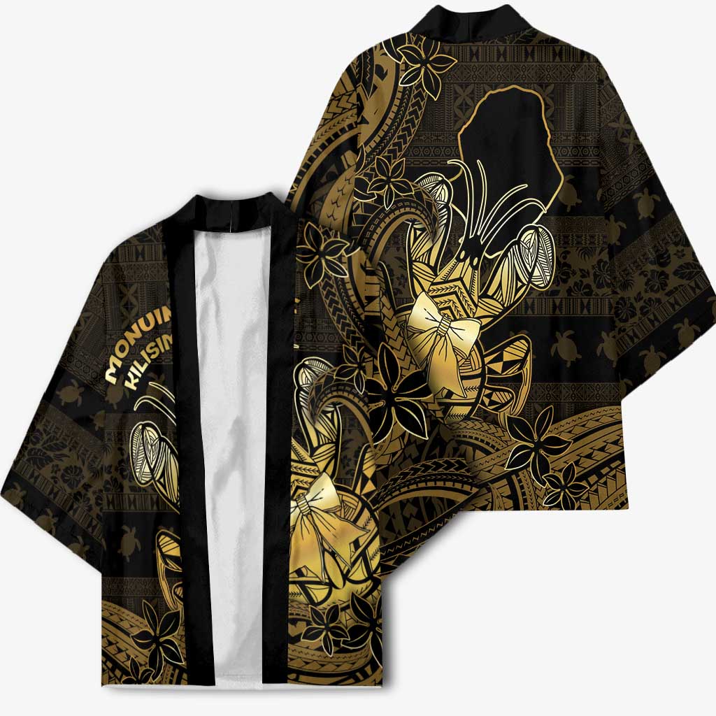 Niue Christmas Kimono Niuean Crab Xmas Tribal Waves - Polynesian Pride