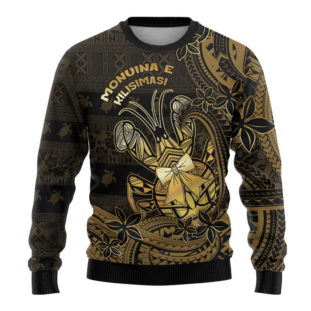 Niue Christmas Ugly Christmas Sweater Niuean Crab Xmas Tribal Waves - Polynesian Pride