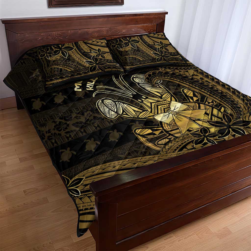 Niue Christmas Quilt Bed Set Niuean Crab Xmas Tribal Waves - Polynesian Pride