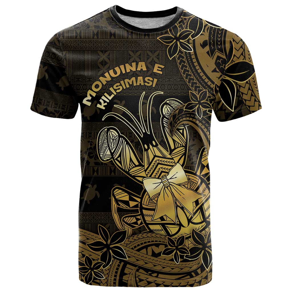 Niue Christmas T Shirt Niuean Crab Xmas Tribal Waves - Polynesian Pride