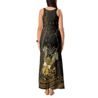 Niue Christmas Tank Maxi Dress Niuean Crab Xmas Tribal Waves - Polynesian Pride