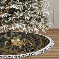 Niue Christmas Tree Skirt Niuean Crab Xmas Tribal Waves - Polynesian Pride