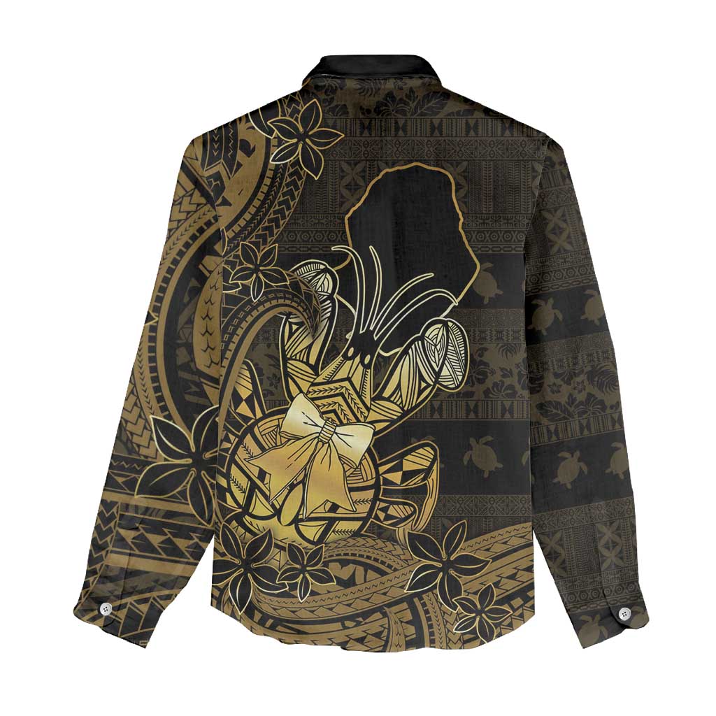 Niue Christmas Women Casual Shirt Niuean Crab Xmas Tribal Waves DT05 - Polynesian Pride