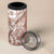 Hawaii Puakenikeni And Maile Lei 4 in 1 Can Cooler Tumbler Brown Polynesian Shark Tattoo DT05
