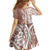 Hawaii Puakenikeni And Maile Lei Family Matching Off The Shoulder Long Sleeve Dress and Hawaiian Shirt Brown Polynesian Shark Tattoo DT05