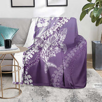 Hawaii Puakenikeni And Maile Lei Blanket Violet Polynesian Shark Tattoo DT05