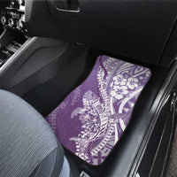 Hawaii Puakenikeni And Maile Lei Car Mats Violet Polynesian Shark Tattoo DT05