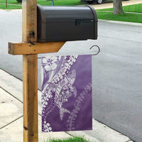 Hawaii Puakenikeni And Maile Lei Garden Flag Violet Polynesian Shark Tattoo DT05