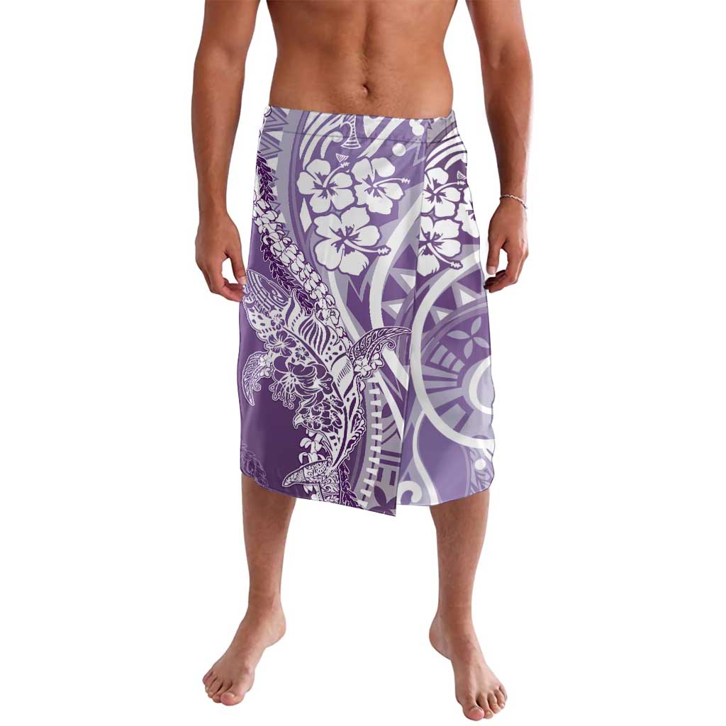 Hawaii Puakenikeni And Maile Lei Lavalava Violet Polynesian Shark Tattoo DT05