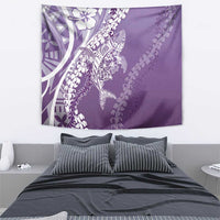 Hawaii Puakenikeni And Maile Lei Tapestry Violet Polynesian Shark Tattoo DT05