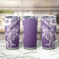 Hawaii Puakenikeni And Maile Lei Tumbler Cup Violet Polynesian Shark Tattoo DT05