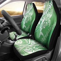 Hawaii Puakenikeni And Maile Lei Car Seat Cover Green Polynesian Shark Tattoo DT05