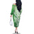 Hawaii Puakenikeni And Maile Lei Family Matching Off The Shoulder Long Sleeve Dress and Hawaiian Shirt Green Polynesian Shark Tattoo DT05