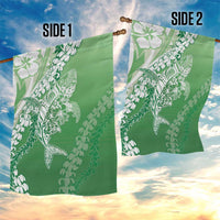 Hawaii Puakenikeni And Maile Lei Garden Flag Green Polynesian Shark Tattoo DT05