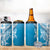 Hawaii Puakenikeni And Maile Lei 4 in 1 Can Cooler Tumbler Blue Polynesian Shark Tattoo DT05