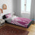 Hawaii Puakenikeni And Maile Lei Bedding Set Pink Polynesian Shark Tattoo DT05