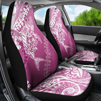 Hawaii Puakenikeni And Maile Lei Car Seat Cover Pink Polynesian Shark Tattoo DT05