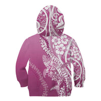 Hawaii Puakenikeni And Maile Lei Kid Hoodie Pink Polynesian Shark Tattoo DT05