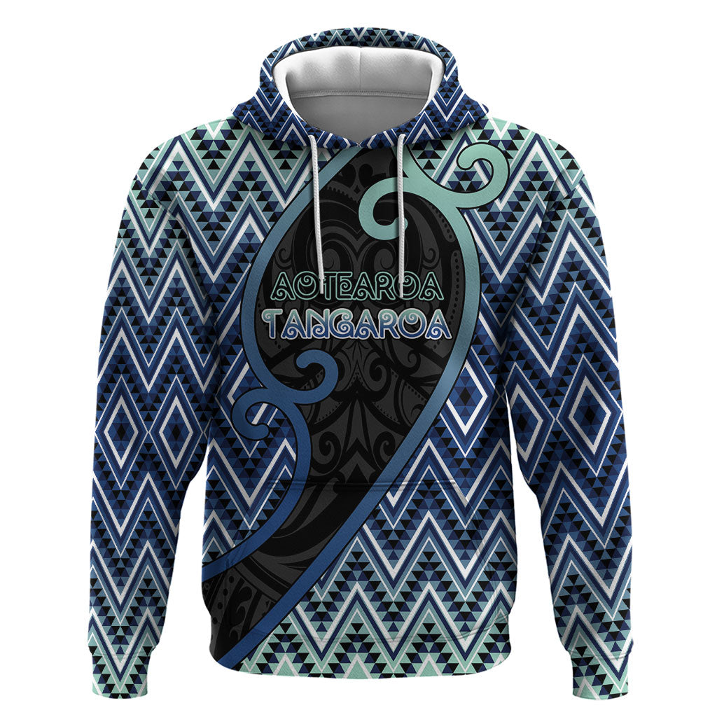 Custom Aotearoa Atua Tangaroa Hoodie God Of Ocean Koru Patterns