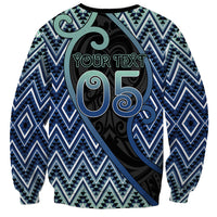 Custom Aotearoa Atua Tangaroa Sweatshirt God Of Ocean Koru Patterns
