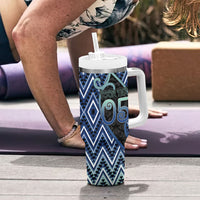 Custom Aotearoa Atua Tangaroa Tumbler With Handle God Of Ocean Koru Patterns