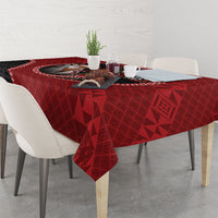 Tonga Kilisimasi Fiefia Tablecloth Praying Santa Hibiscus Cross DT05 - Polynesian Pride