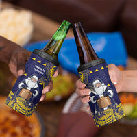 Tokelau Christmas 4 in 1 Can Cooler Tumbler Santa With Tuluma Xmas Tribal Waves - Polynesian Pride