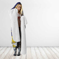 Tokelau Christmas Hooded Blanket Santa With Tuluma Xmas Tribal Waves - Polynesian Pride